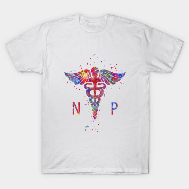 Nurse practitioner caduceus T-Shirt by RosaliArt